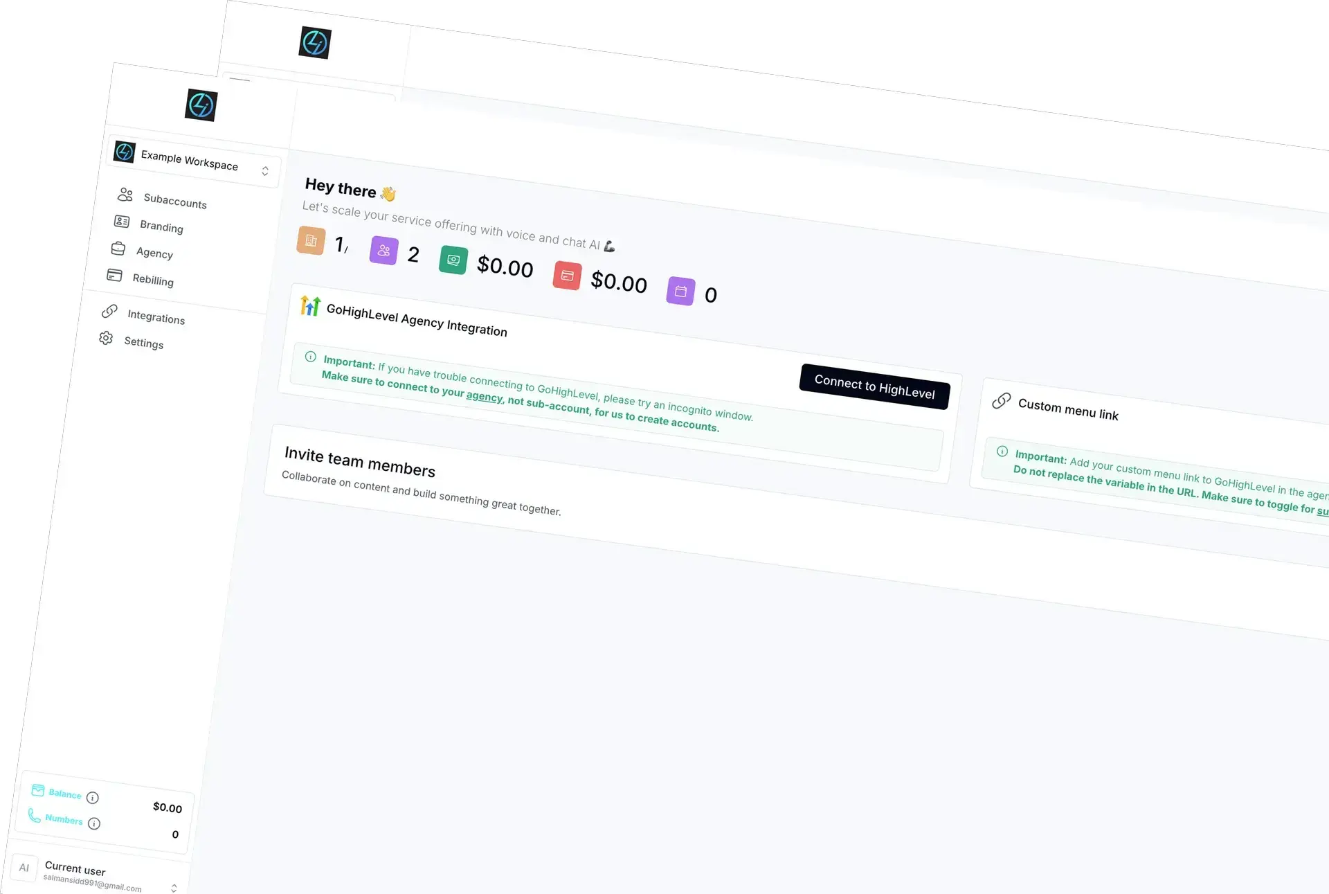 Agency dashboard preview